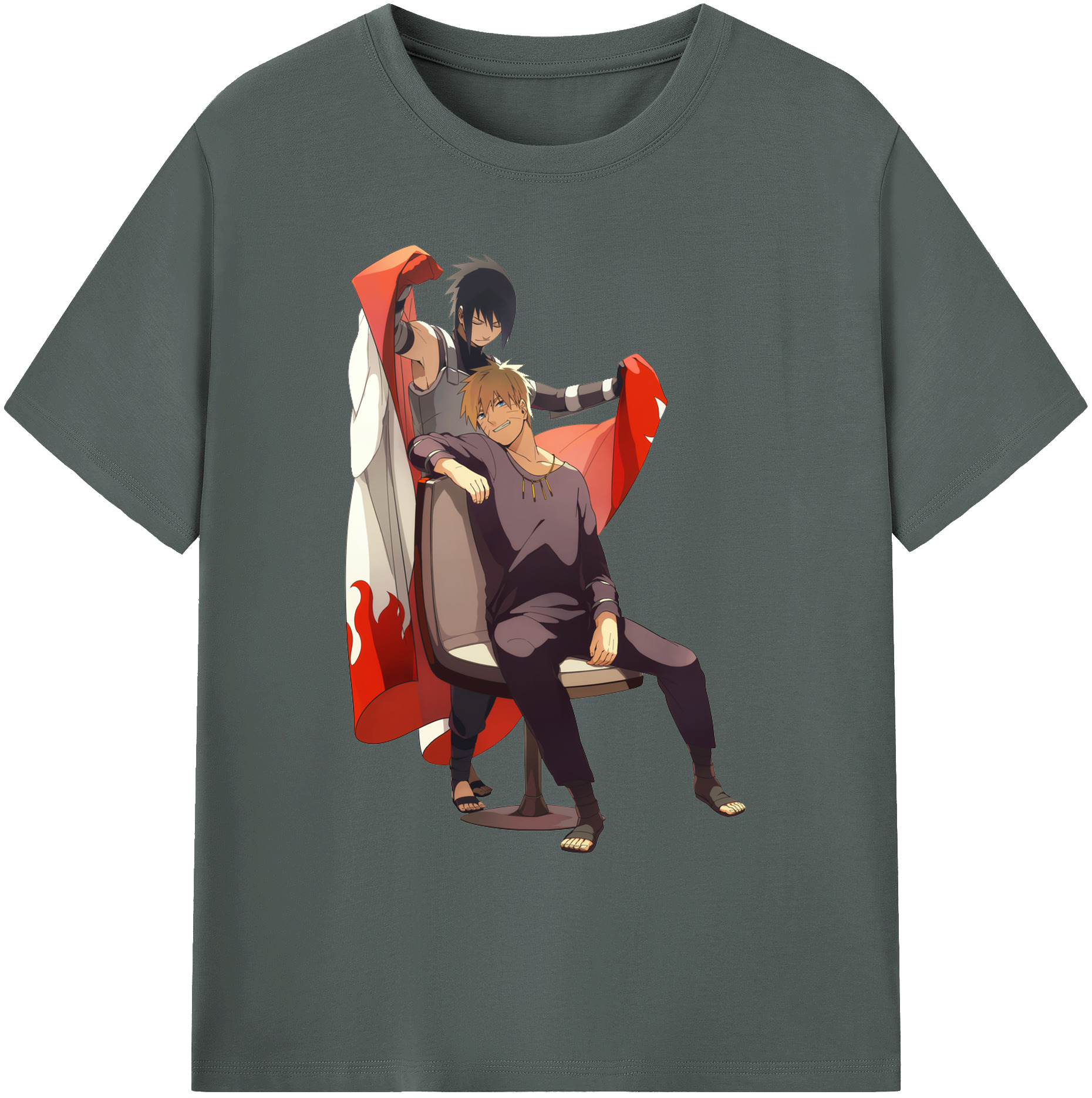 （画像用） NARUTO -ナルト- うずまき ナルト Uzumaki Naruto 綿100％ メンズ半袖Tシャツ｜肌触りやわらか＆通気性